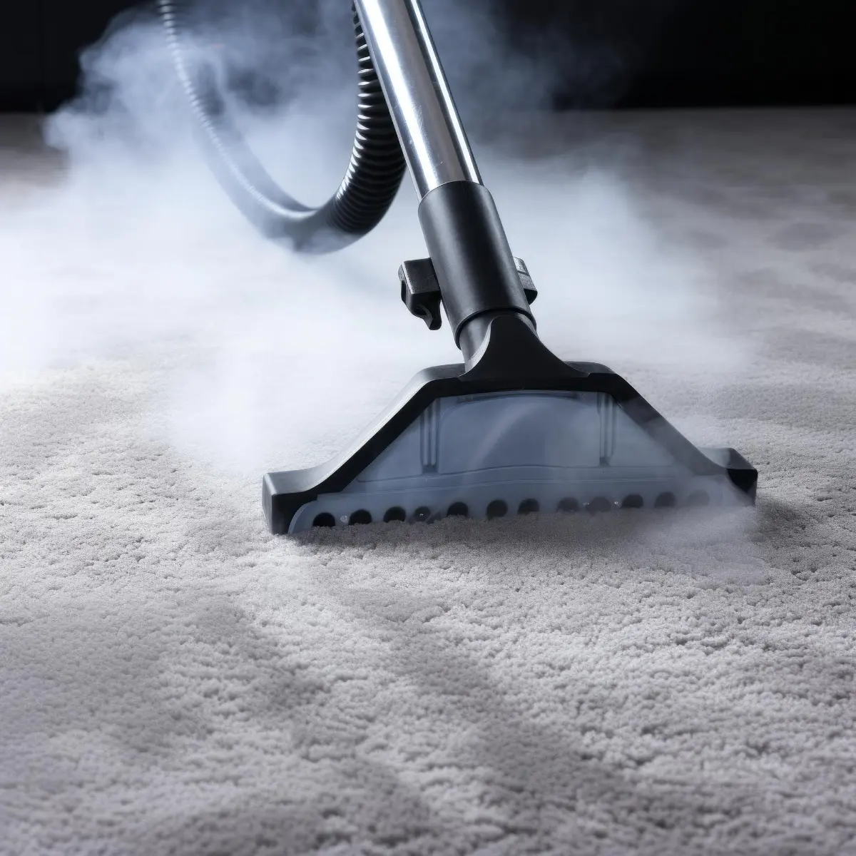 performing steam cleaning a carpet during a thorough deep cleaning
