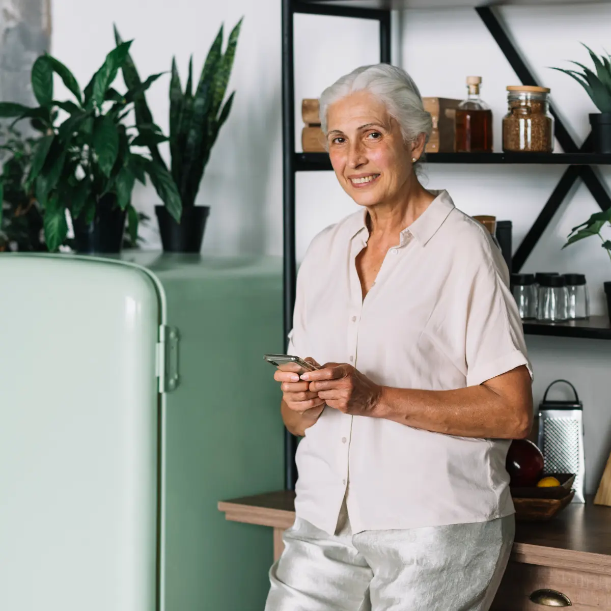 senior lady refreshed at home after thorough professional cleaning services in Maple Ridge