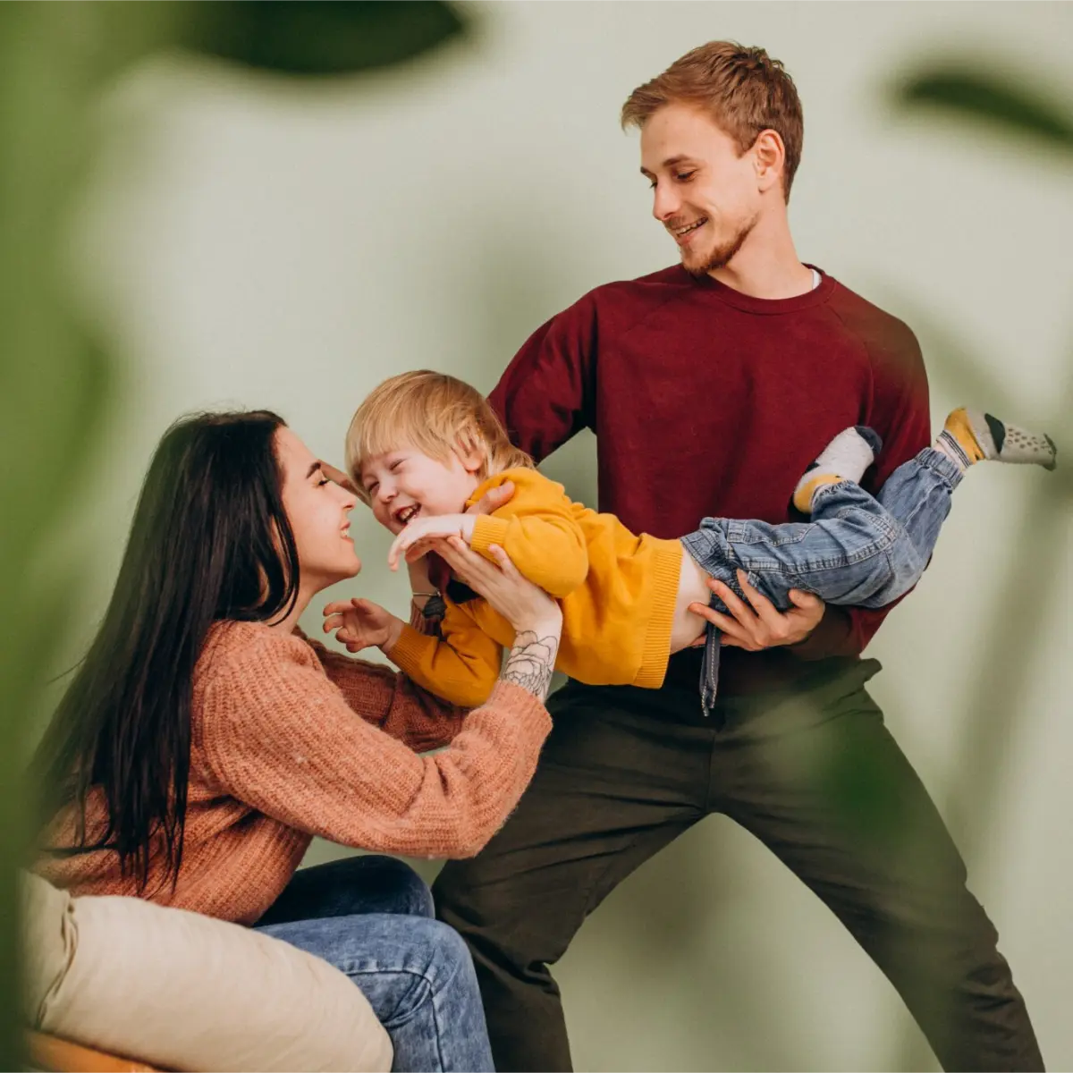 family enjoying at home after eco-friendly move out cleaning