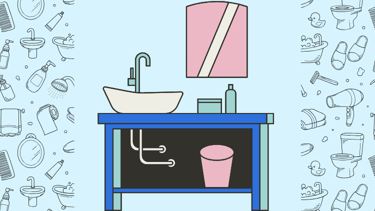 cleaning a bathroom sink drain