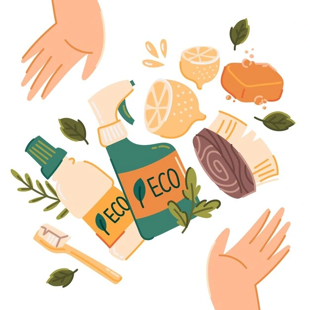 Illustration of Safe and Eco-friendly DIY House cleaners in North Vancouver