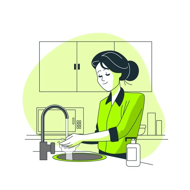 How to clean kitchen faucet head