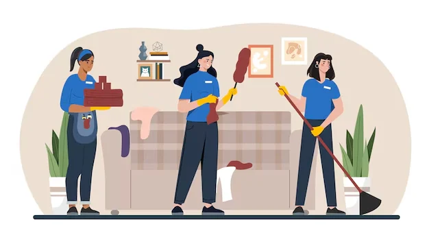 Woman professional cleaner doing deep cleaning in the Port Moody house