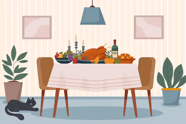 Dining & Living Area Cleanup post-thanksgiving