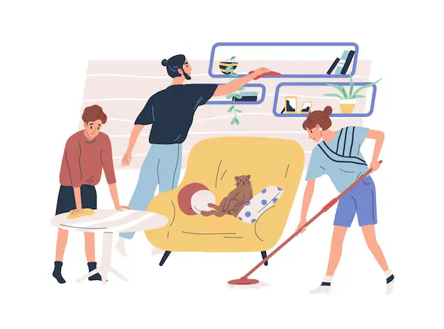 Daily pet-friendly cleaning routine (20-Minute Rule)