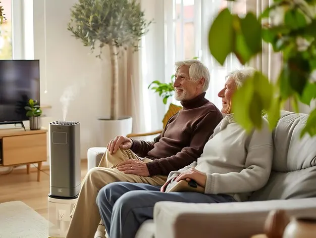 Seniors relaxing in a spotless home after professional house cleaning for seniors in Oshawa