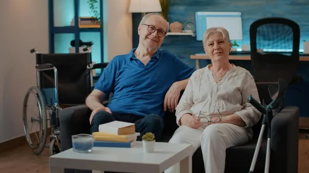Elderly couple relaxing after choosing Mesh Maids senior-friendly house cleaning services in Hamilton and Burlington