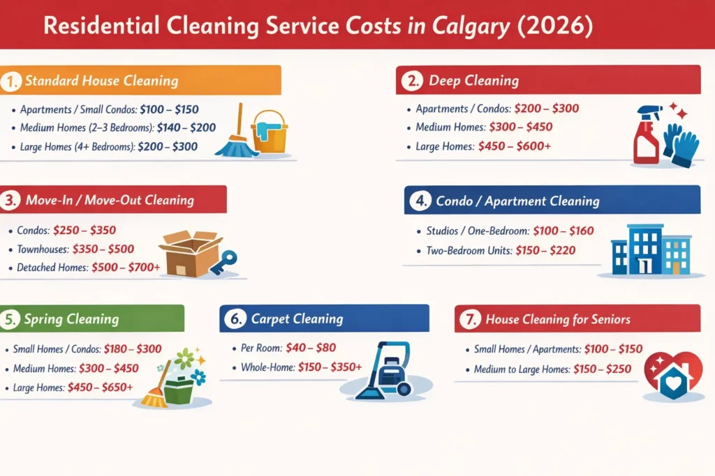 Average Cleaning Service Costs in Calgary