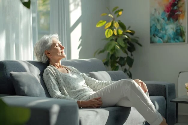 An old senior citizen relaxing after cleaning services in Toronto and surrounding communities across the GTA