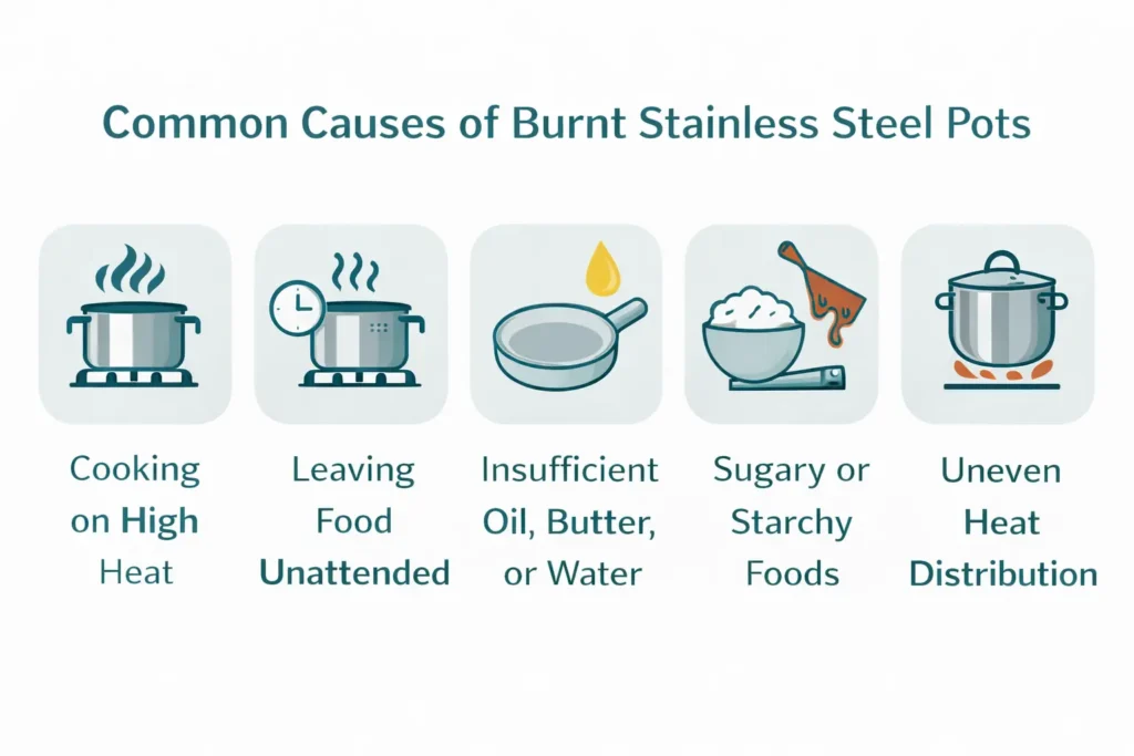 Common Causes of Burnt Stainless Steel Pots