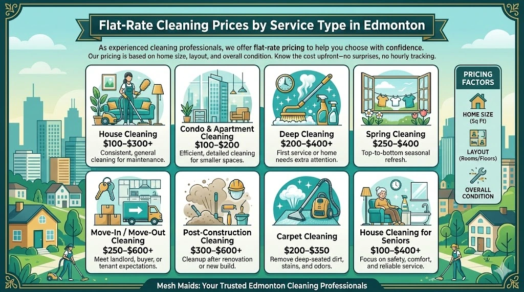 Average House Cleaning Prices in Edmonton (2026)