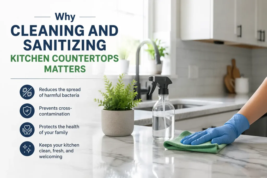 Why Cleaning and Sanitizing Kitchen Countertops Matters