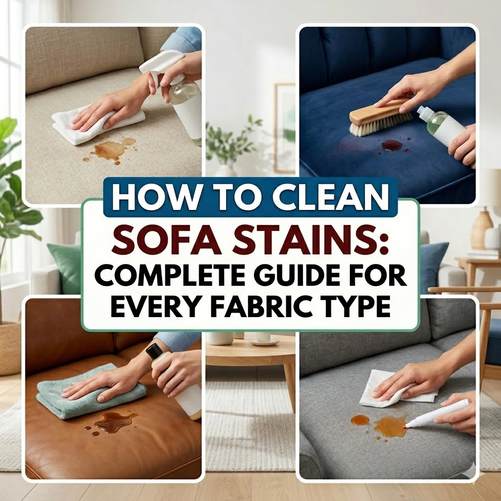 How to Clean Sofa Stains: Complete Guide for Every Fabric Type