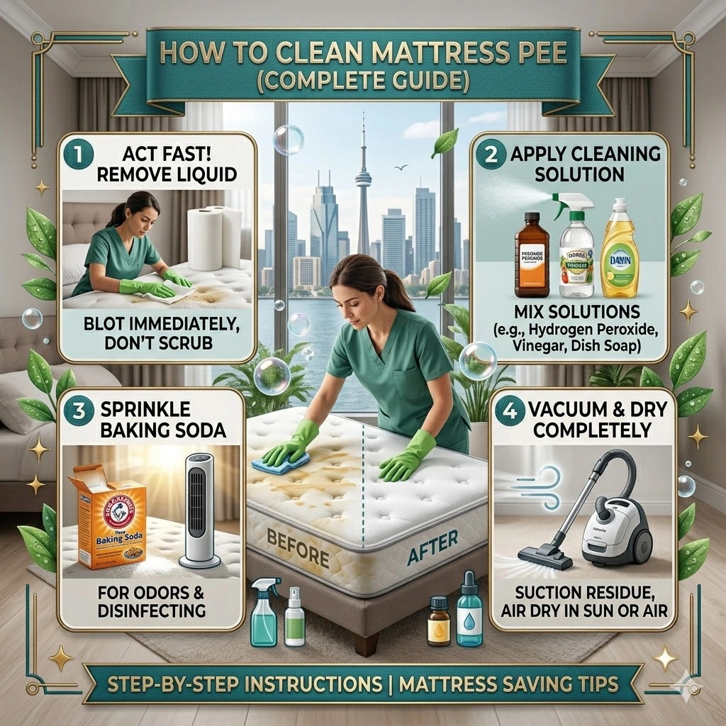 How to Clean Mattress Pee (Complete Guide)