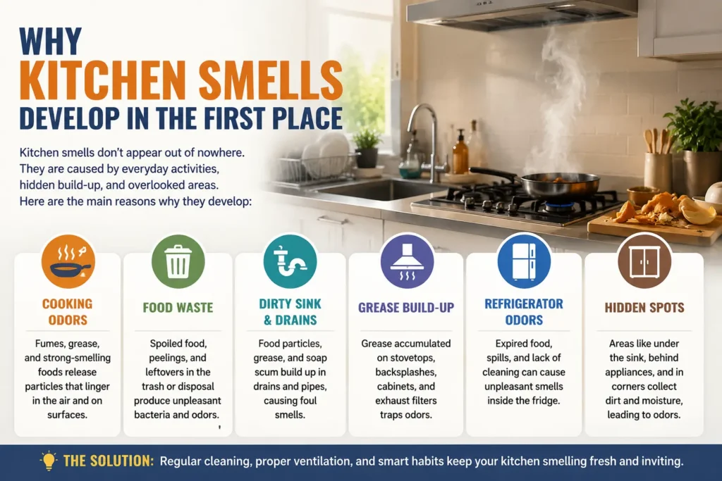 Why Smells Develop in Your Kitchen