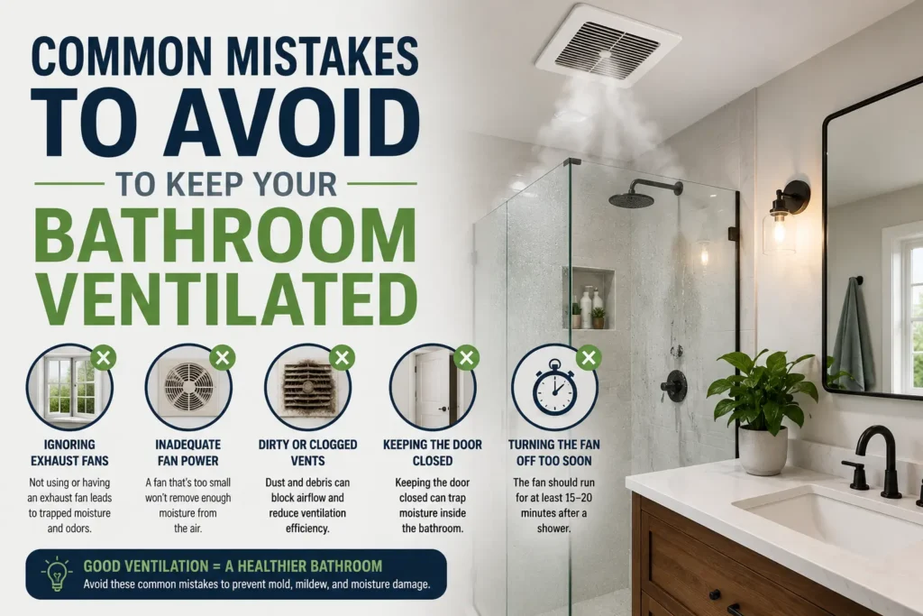 Common Mistakes to Avoid to Keep Your Bathroom Ventilated