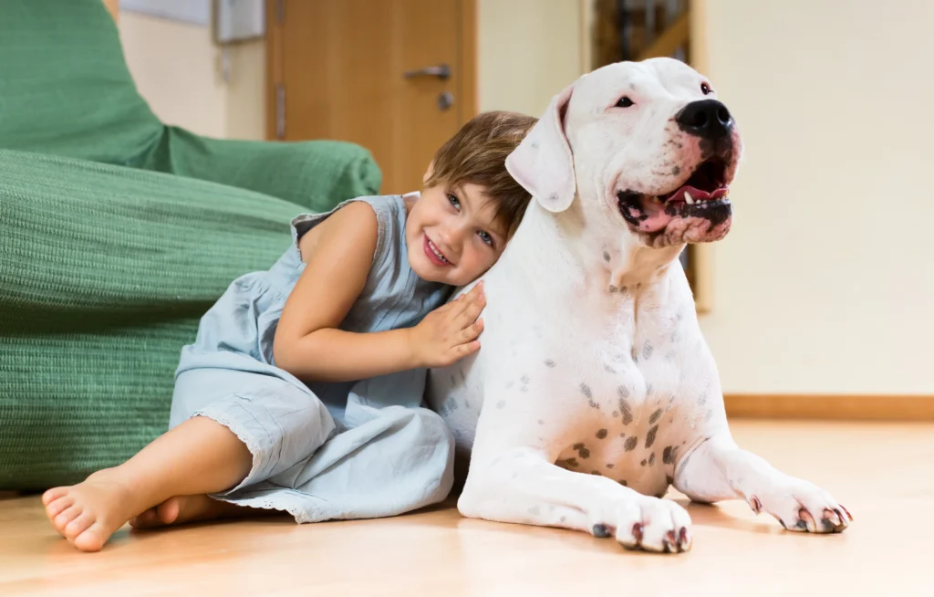 kid and pet enjoying at home after house cleaning services in Maple Ridge