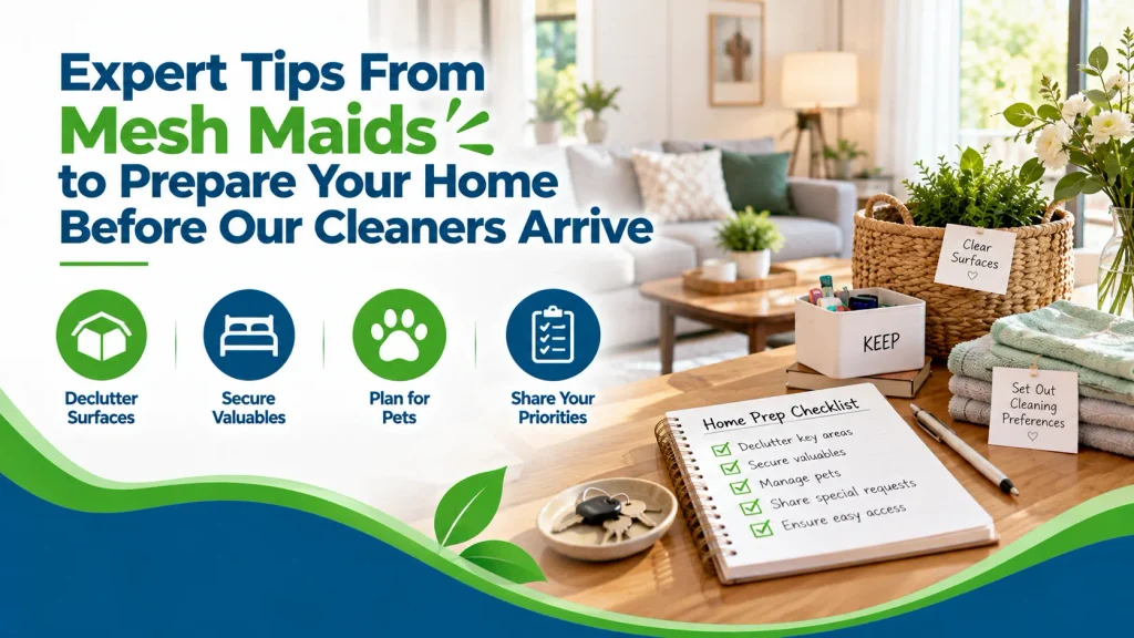 Expert Tips From Mesh Maids to Prepare Your Home Before Our Cleaners Arrive